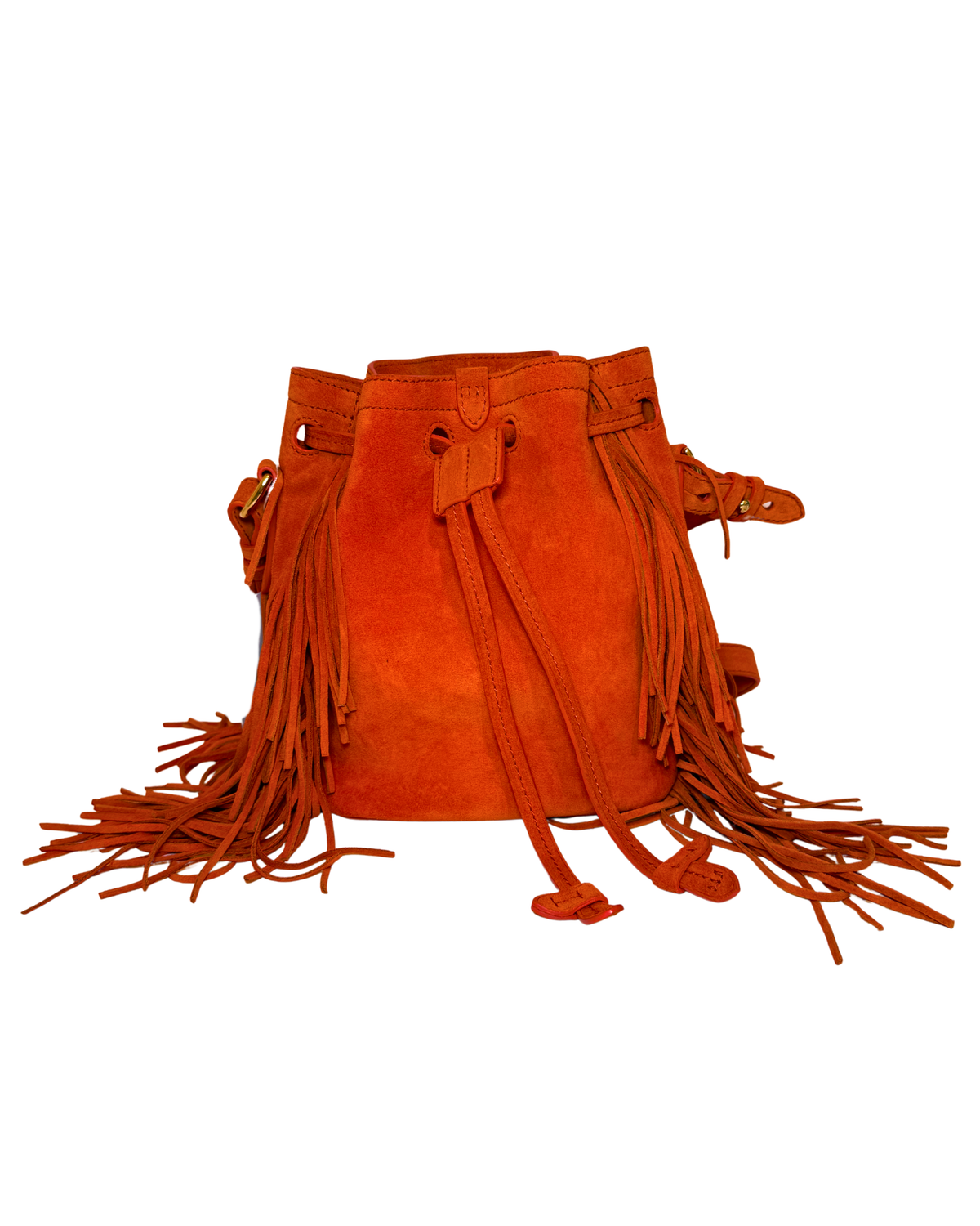 Ralph Lauren Collection Suede Mini Ricky Bucket, Orange