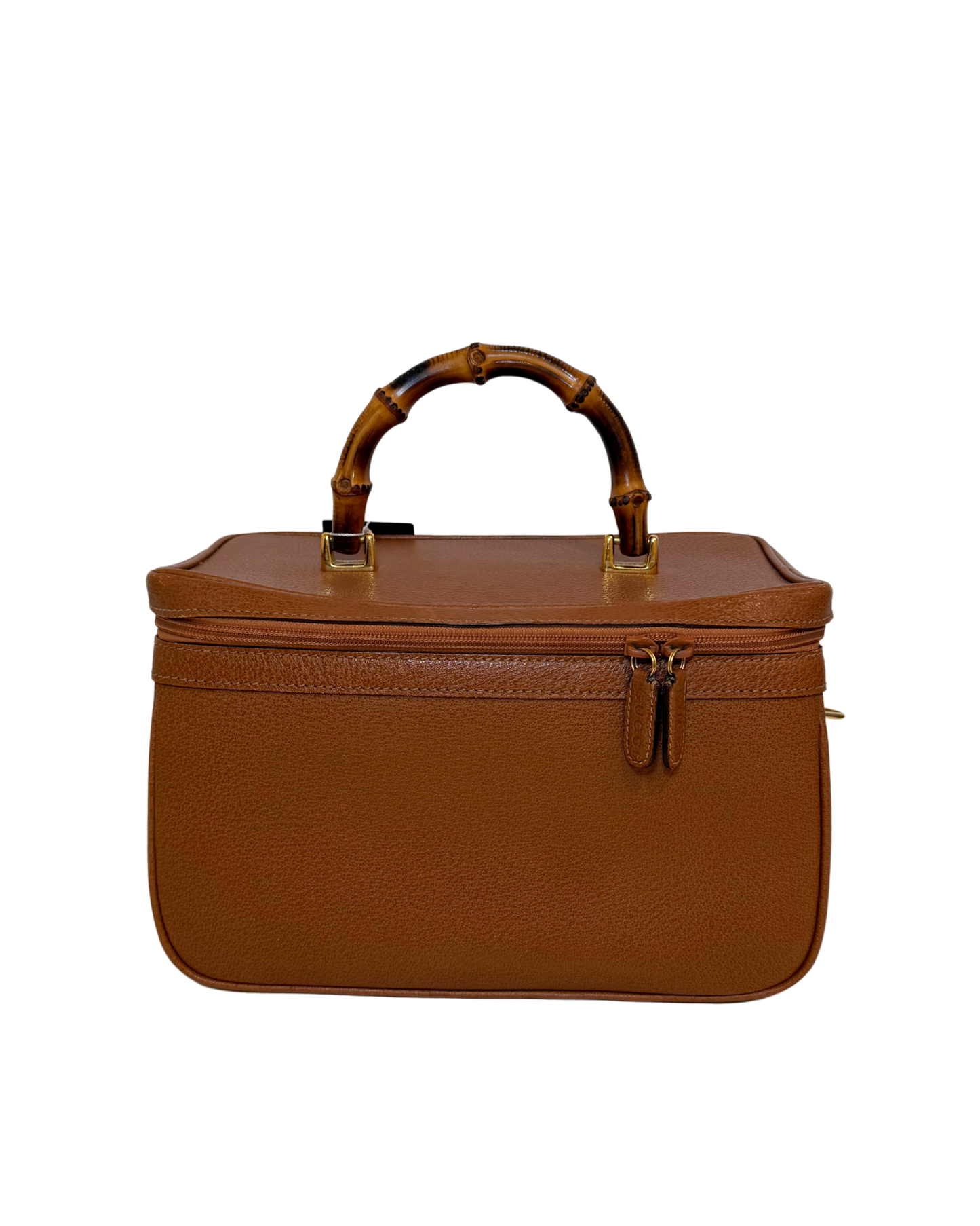 Vintage Gucci Vanity Bag w/ Bamboo, Brown