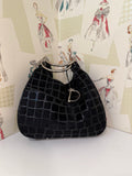Christian Dior Patent Leather Grand Sac Dior, Black