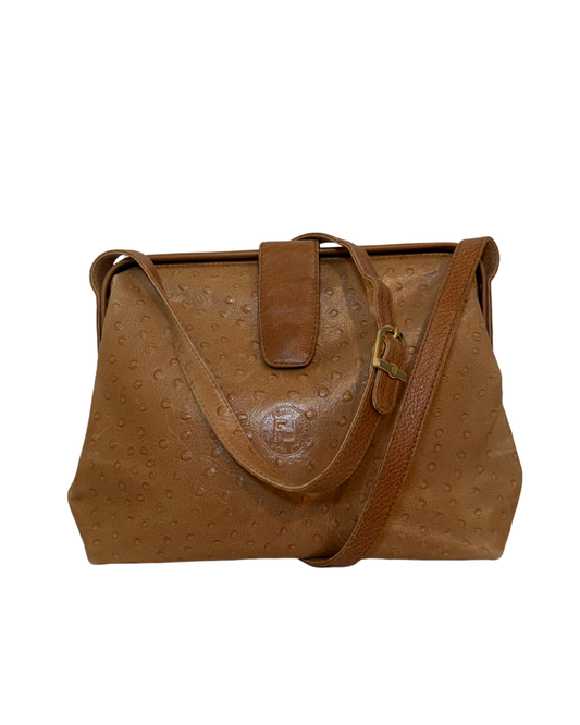 Fendi Vintage Ostrich Shoulder Bag