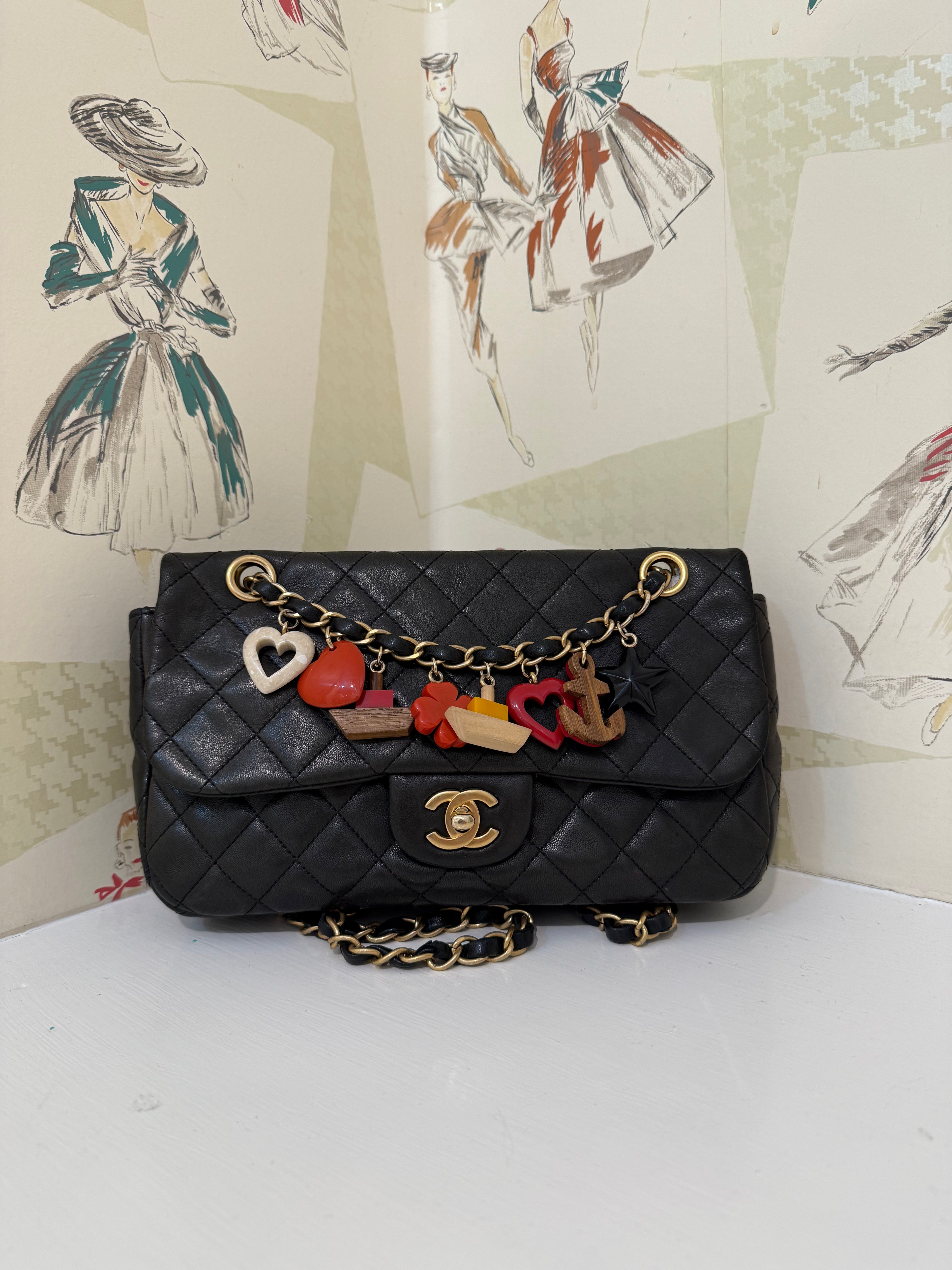 Chanel Marine Charms Medium Flap Bag, Black