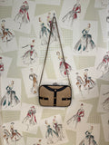 Chanel Girl Bag "Sweater", Crossbody, Cream and Black W/ Gold
