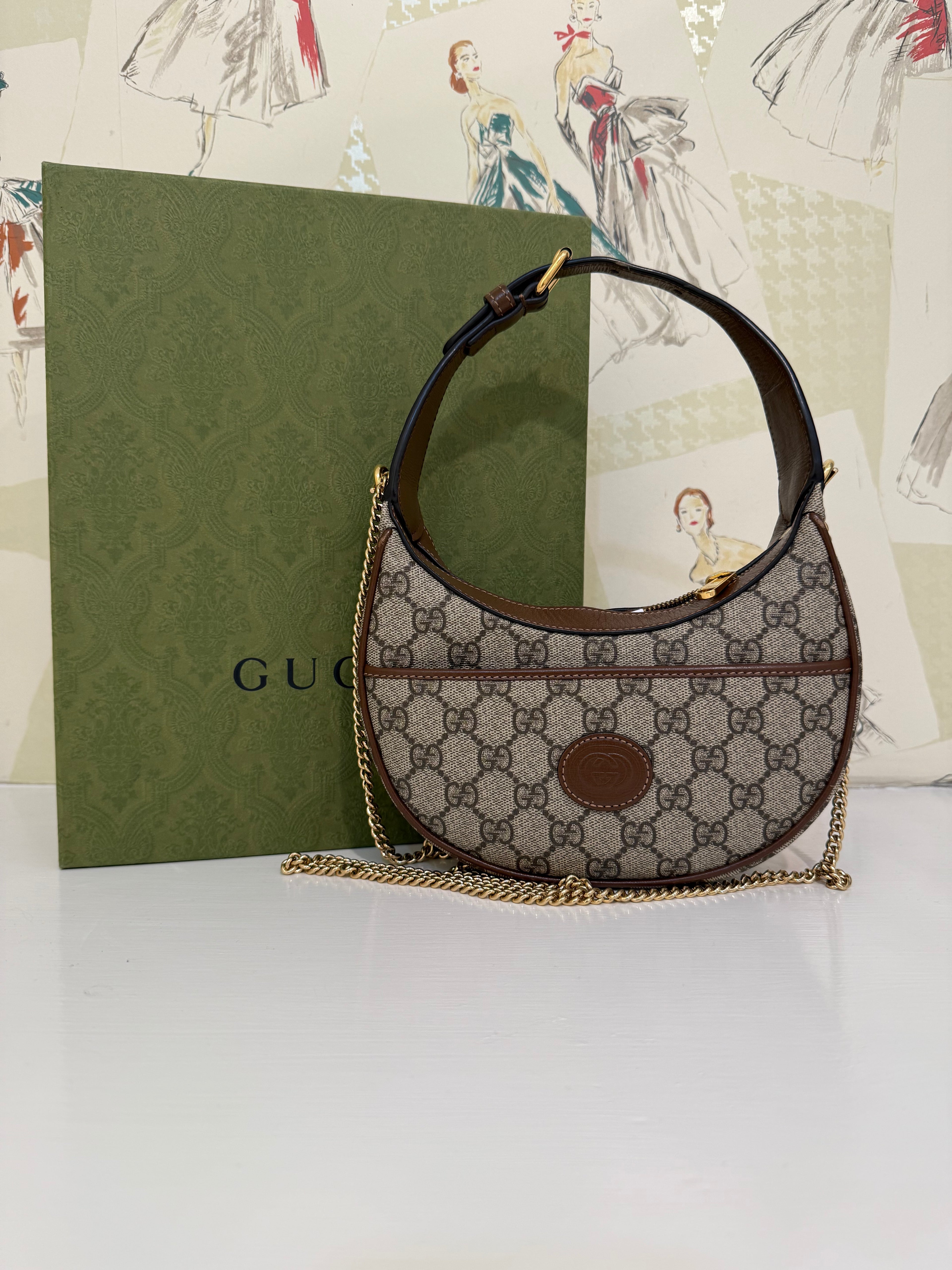 Gucci GG Half Moon, Brown