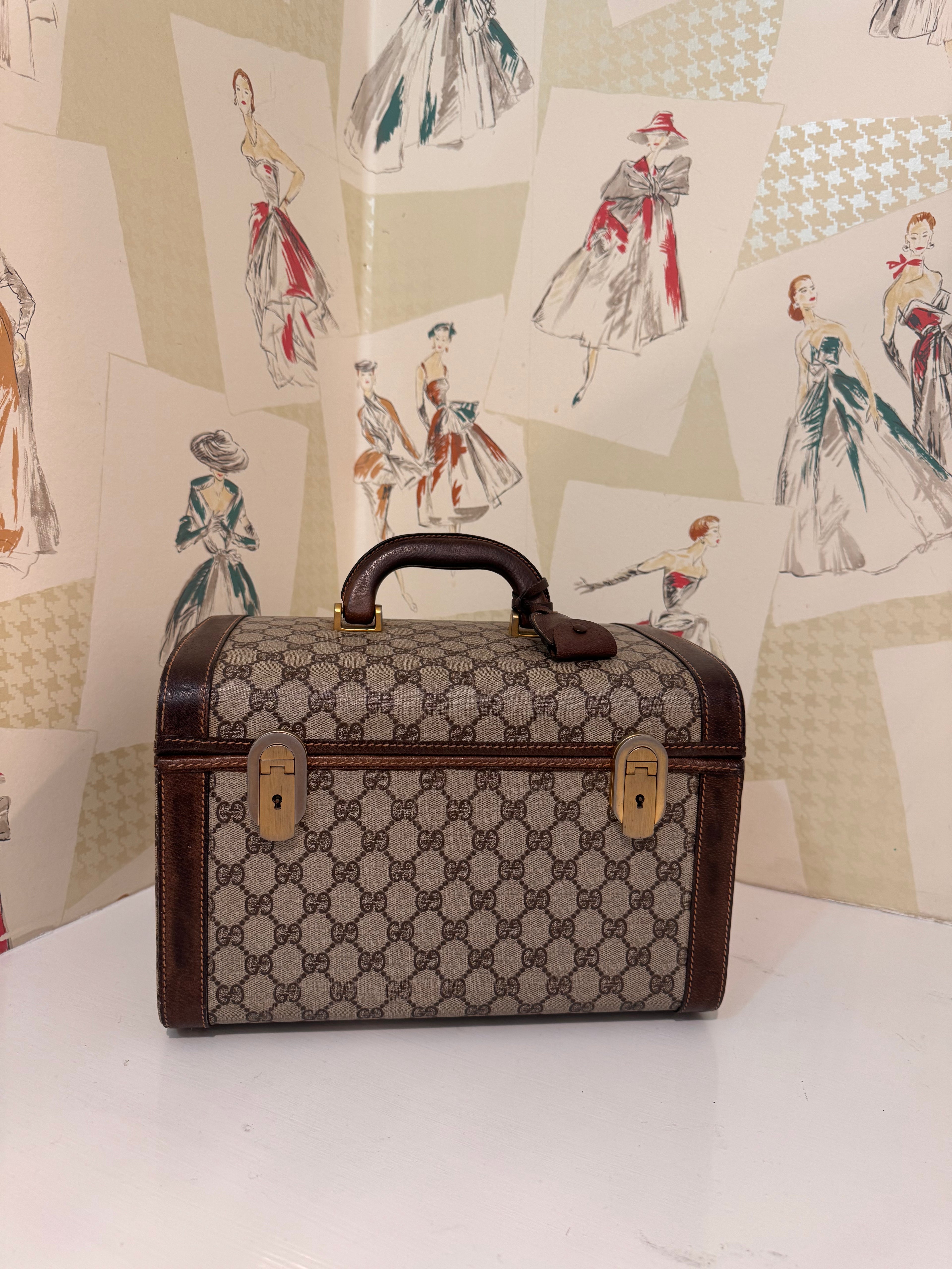 Gucci Vintage GG Train Case Vanity
