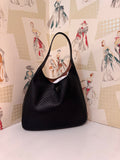 Prada Perferated Signature Hobo Bag, Large, Black