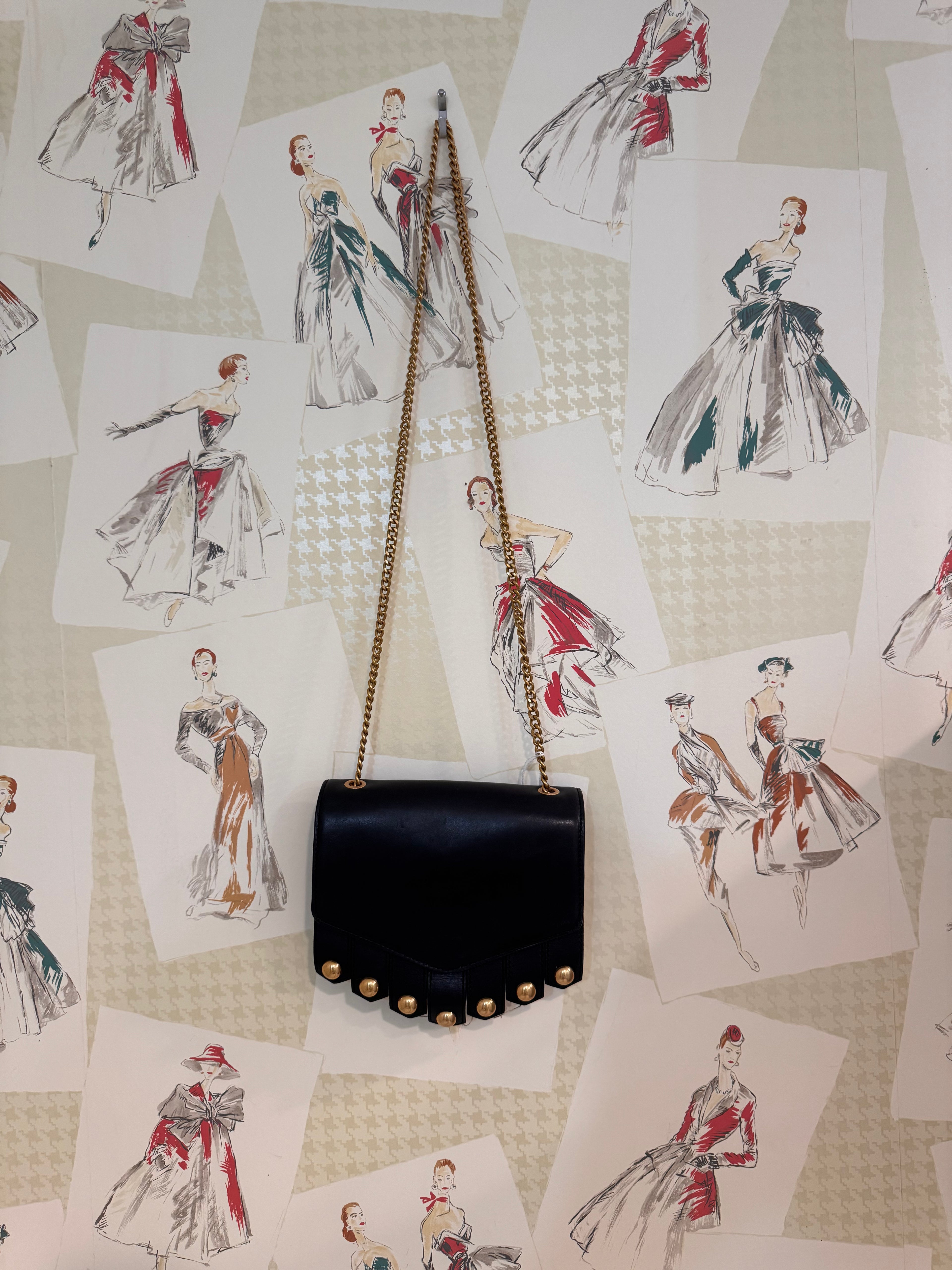 Sandro Leather Crossbody w/ Gold Hardware