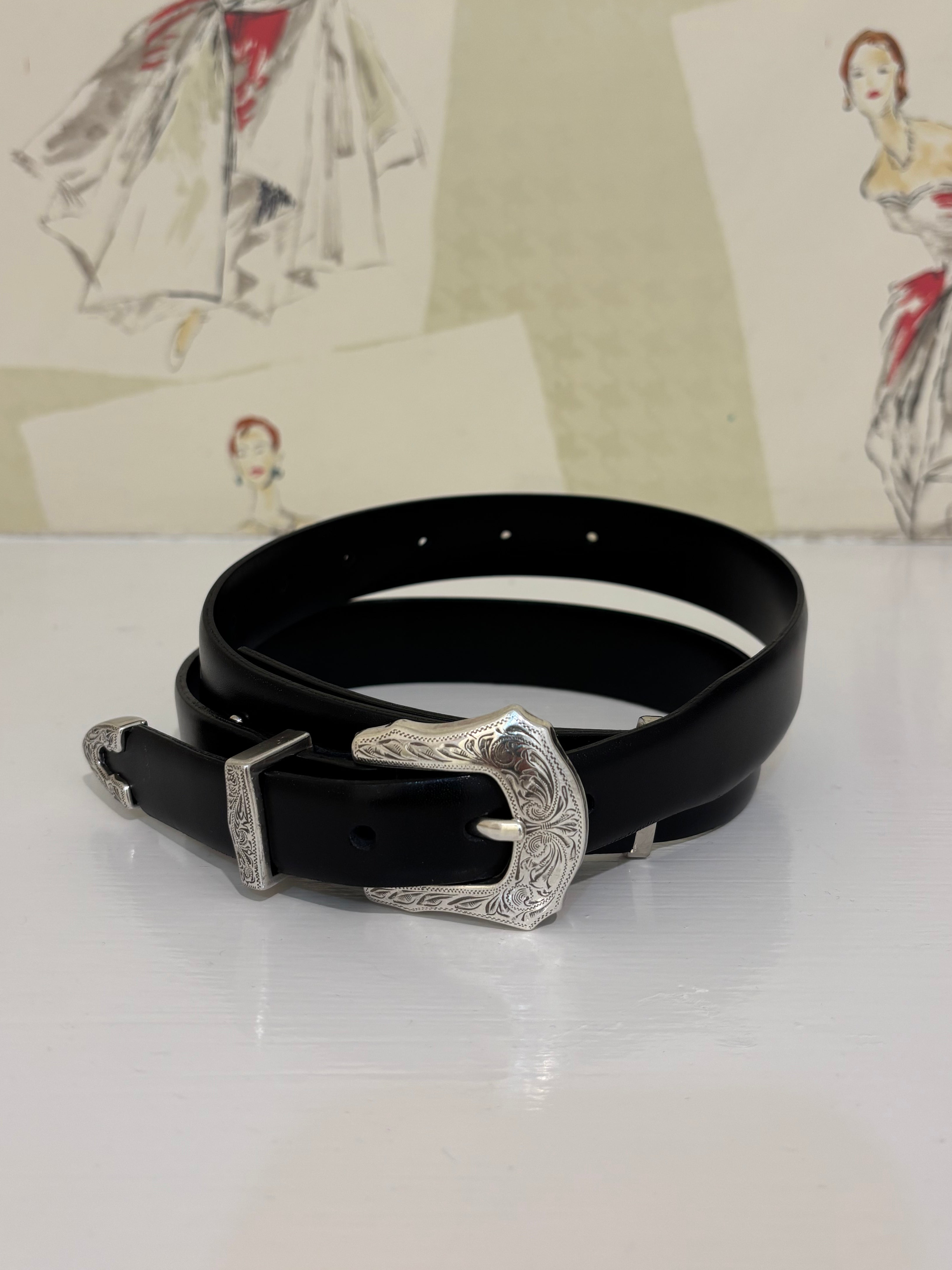 Toga Archives Skinny Western Belt, Sz. M