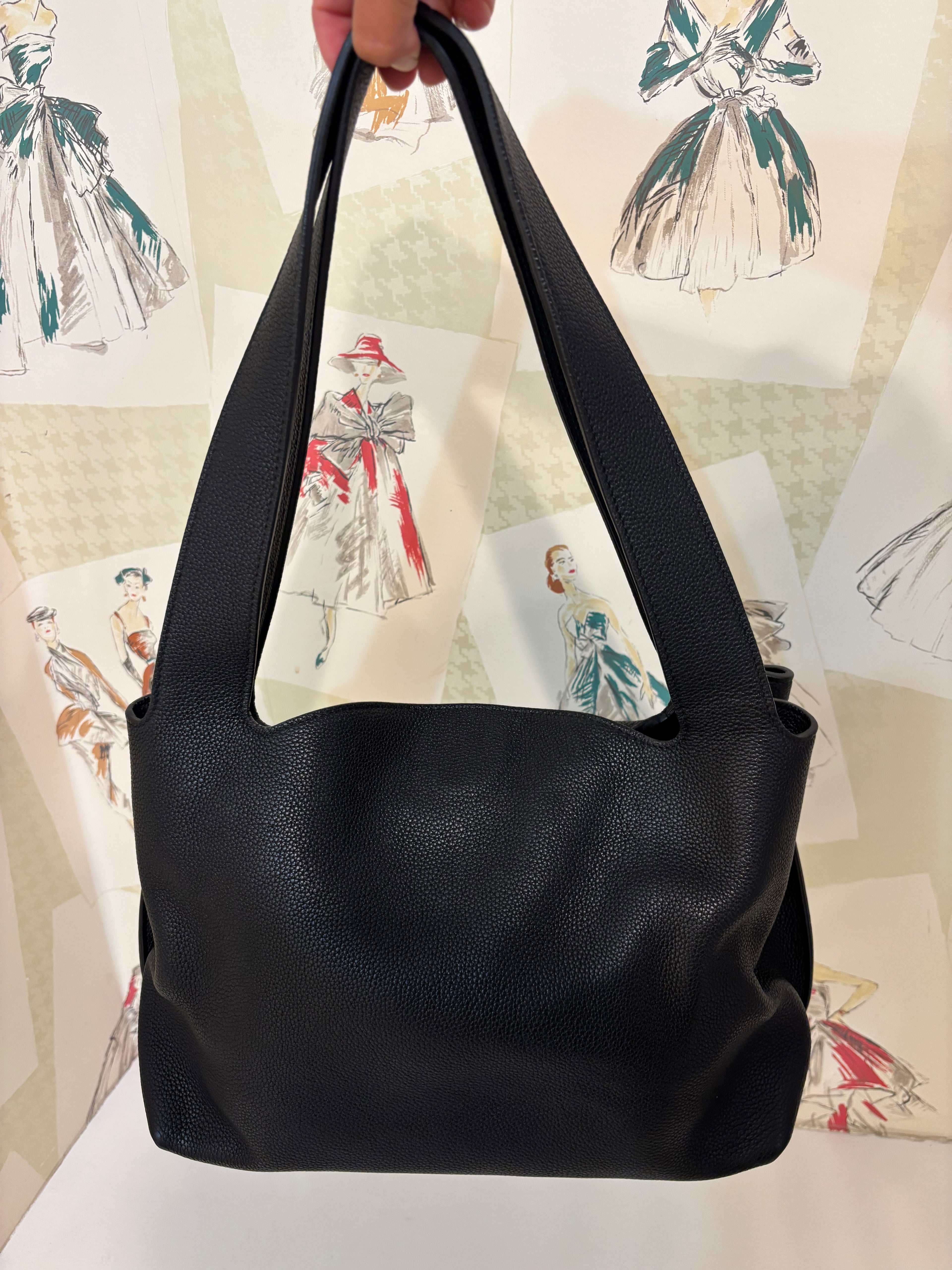 THE ROW Grained Calfskin Duplex Hobo Tote