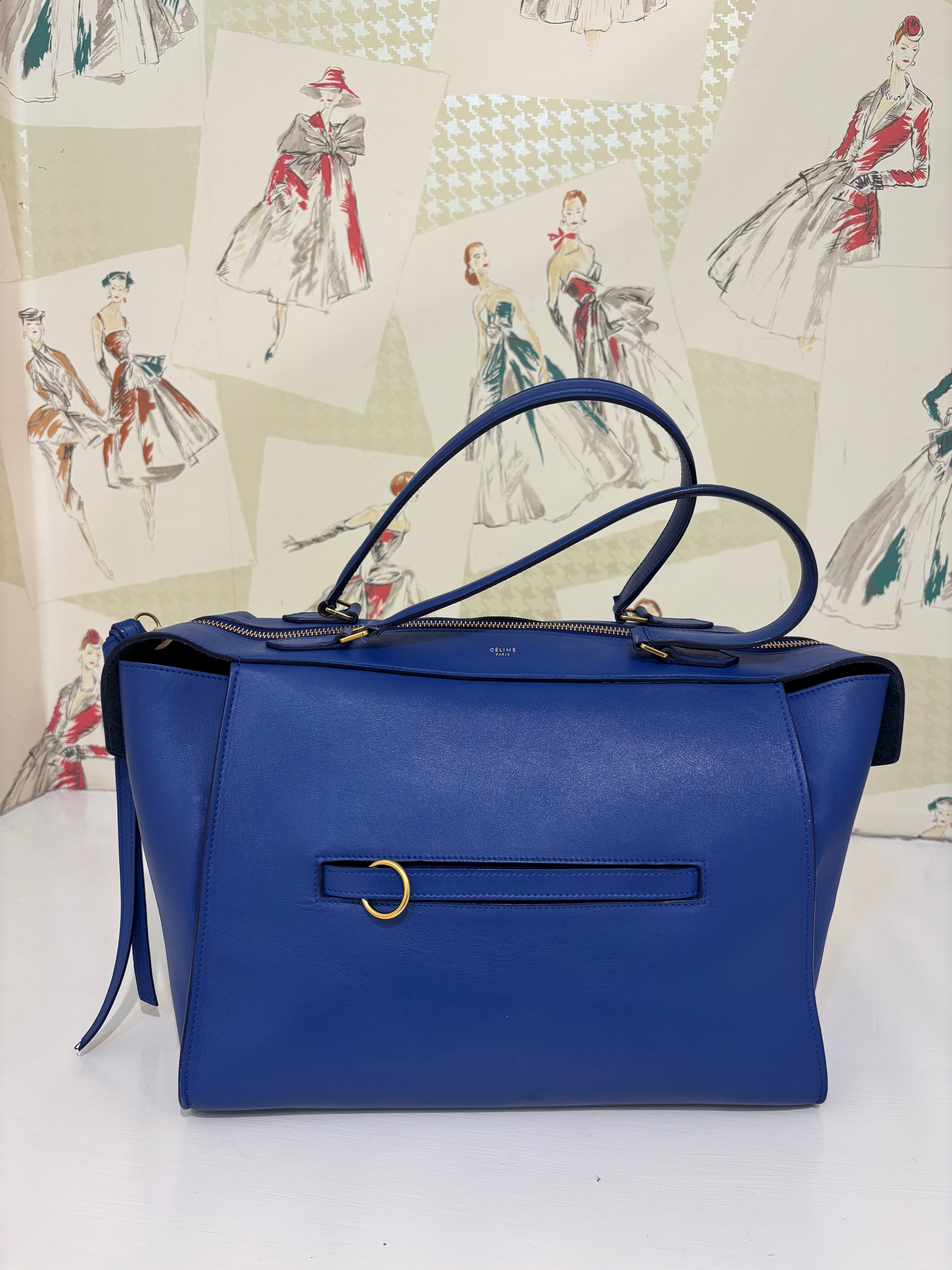 Celine Ring Cabas Tote (Phoebe Philo), Blue