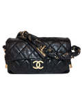 Chanel Small Lady Braid Flap Bag, Black Lambskin
