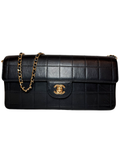 Chanel Square Quilt E/W Flap Bag, Vintage 2003/4 Lagerfeld, Black