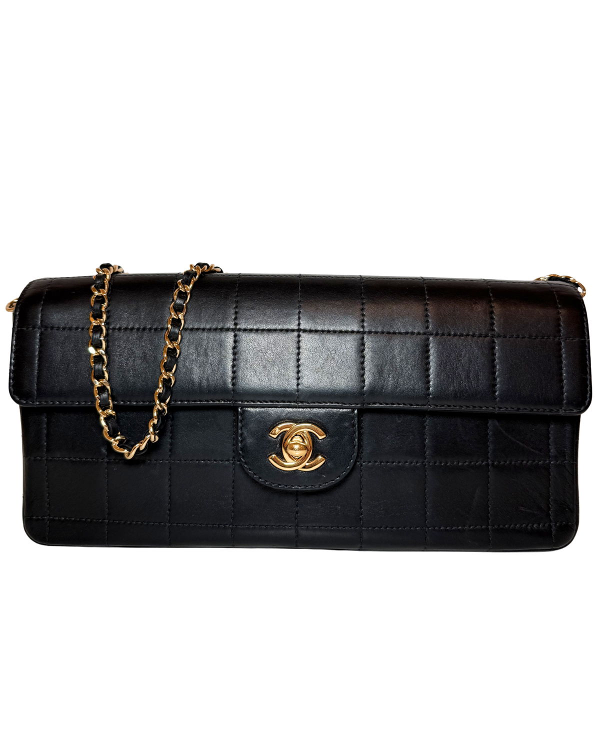 Chanel Square Quilt E/W Flap Bag, Vintage 2003/4 Lagerfeld, Black