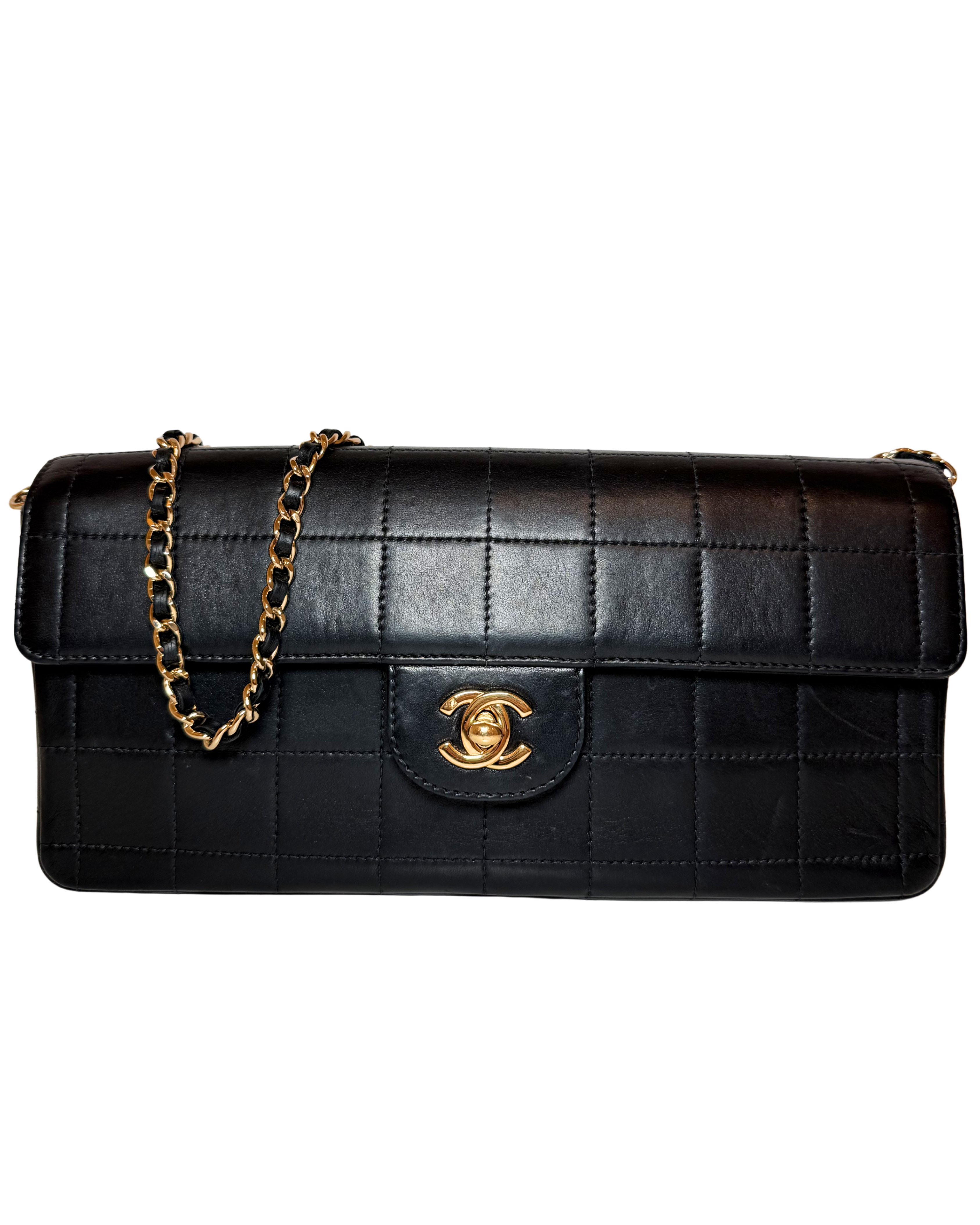 Chanel Square Quilt E/W Flap Bag, Vintage 2003/4 Lagerfeld, Black