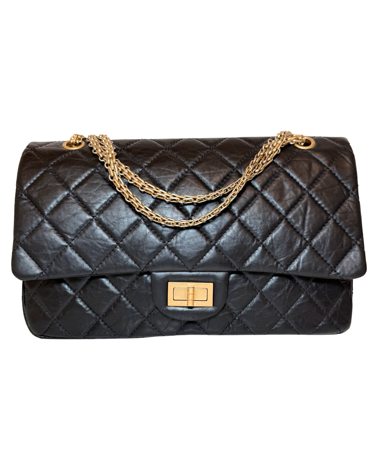 Chanel Reissue Double Flap Bag, Large, Black w/ Gold