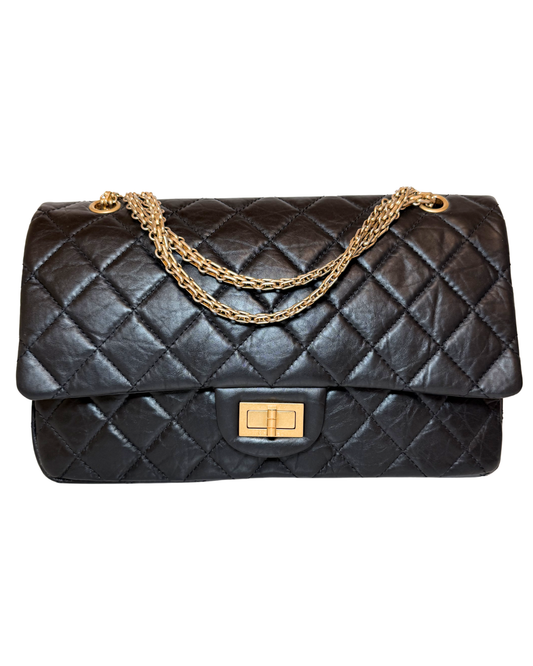 Chanel Reissue Double Flap Bag, Large, Black w/ Gold