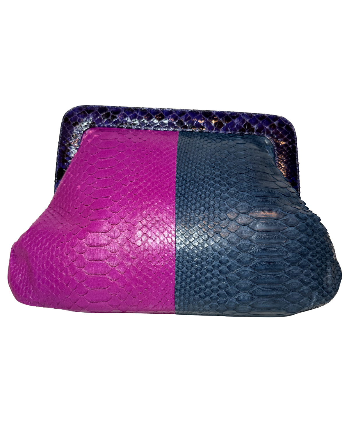 Adriana Python Clutch