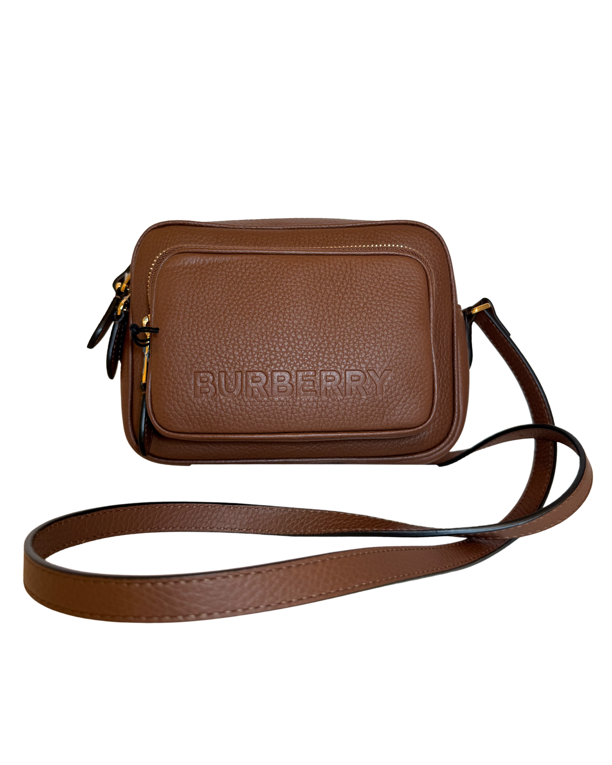 Burberry Crossbody Bag, Brown Leather, NEW