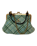Vivienne Westwood Tweed Top Handle w/ Chain, Green