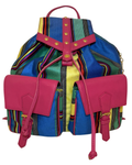 Gianni Versace Vintage 1990s Canvas + Leather Backpack