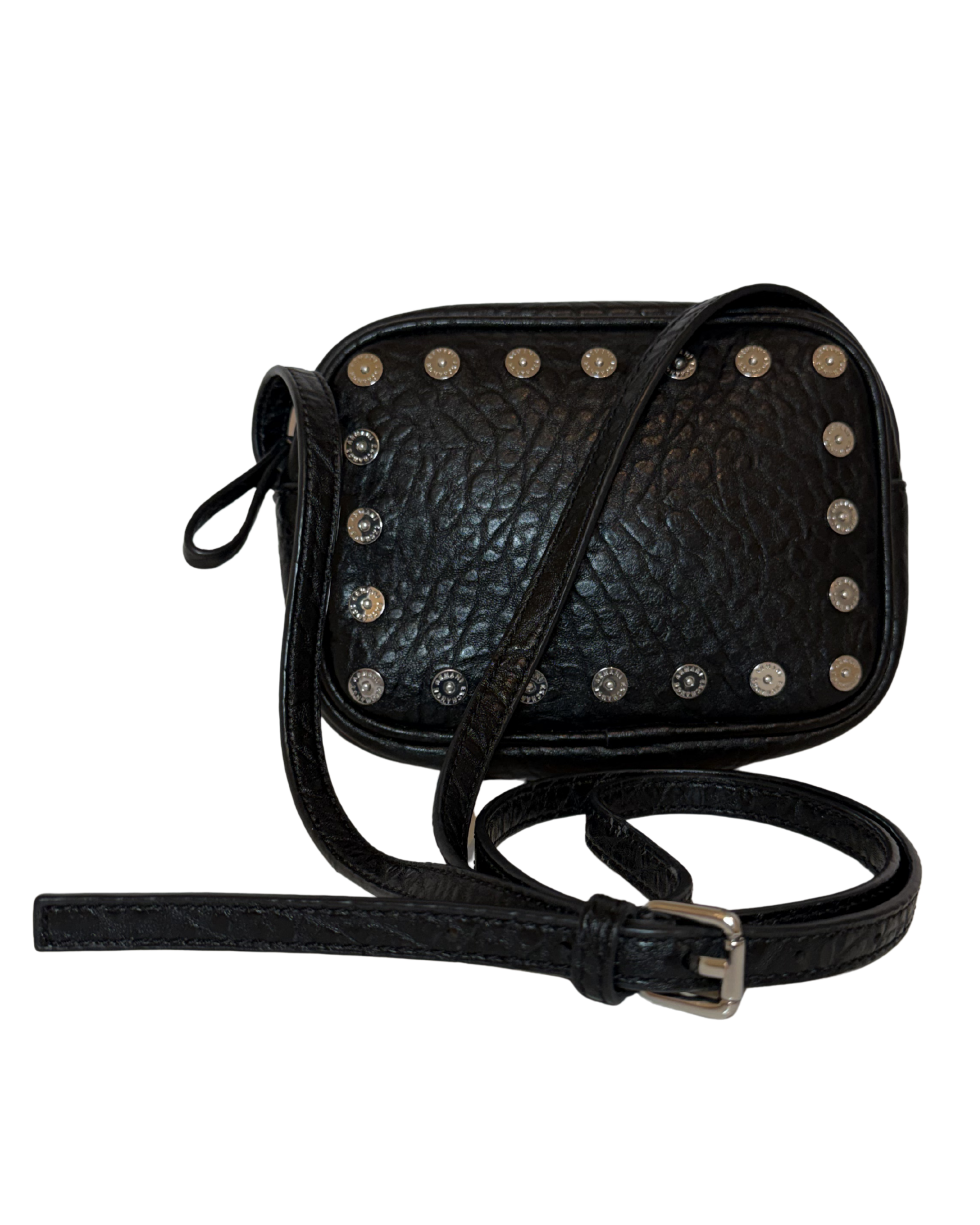 Armani Exchance Black Leather Crossbody Bag