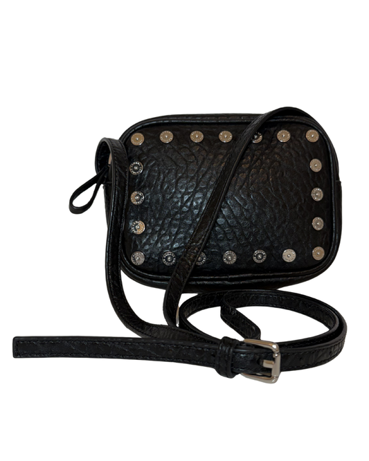 Armani Exchance Black Leather Crossbody Bag