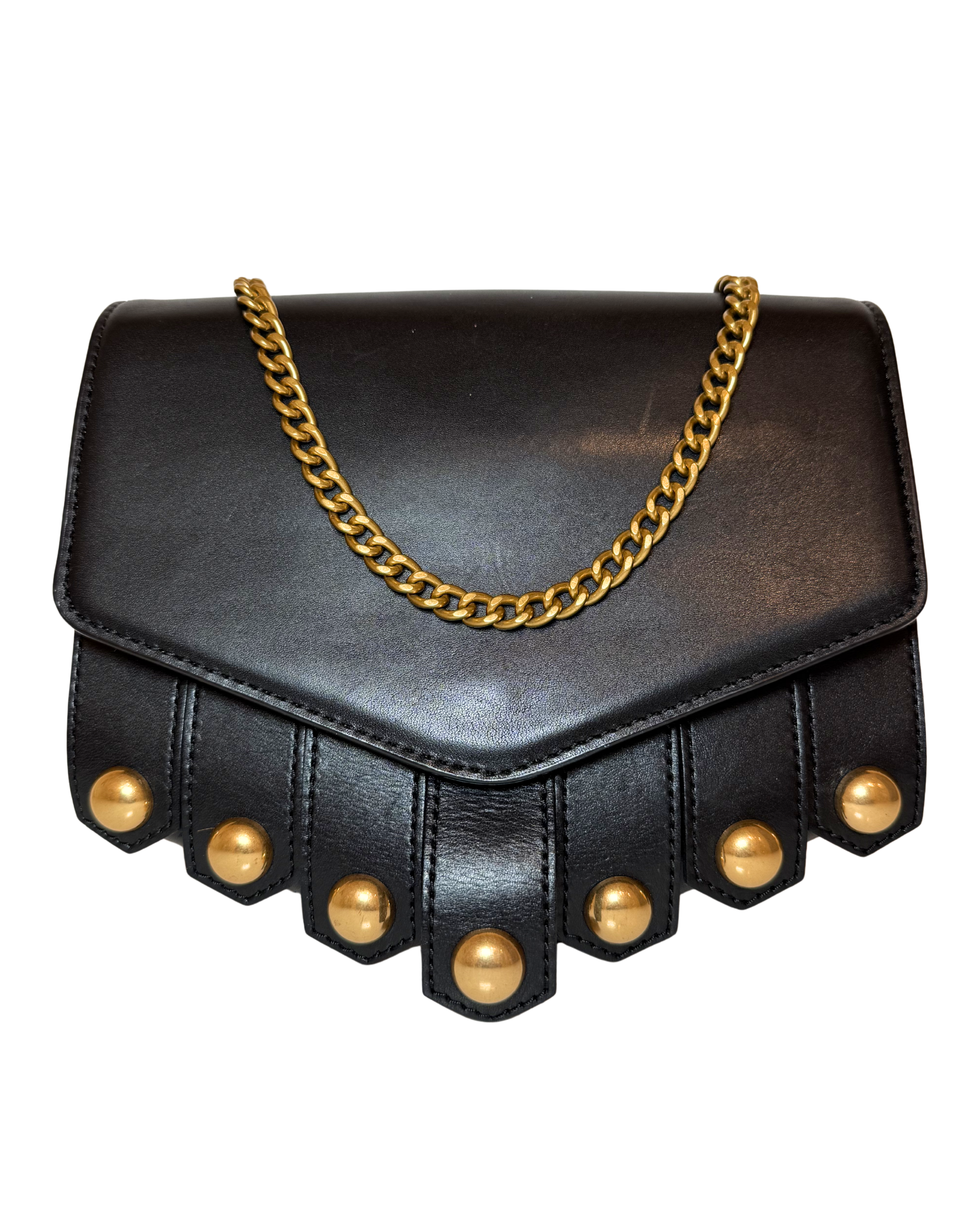 Sandro Leather Crossbody w/ Gold Hardware