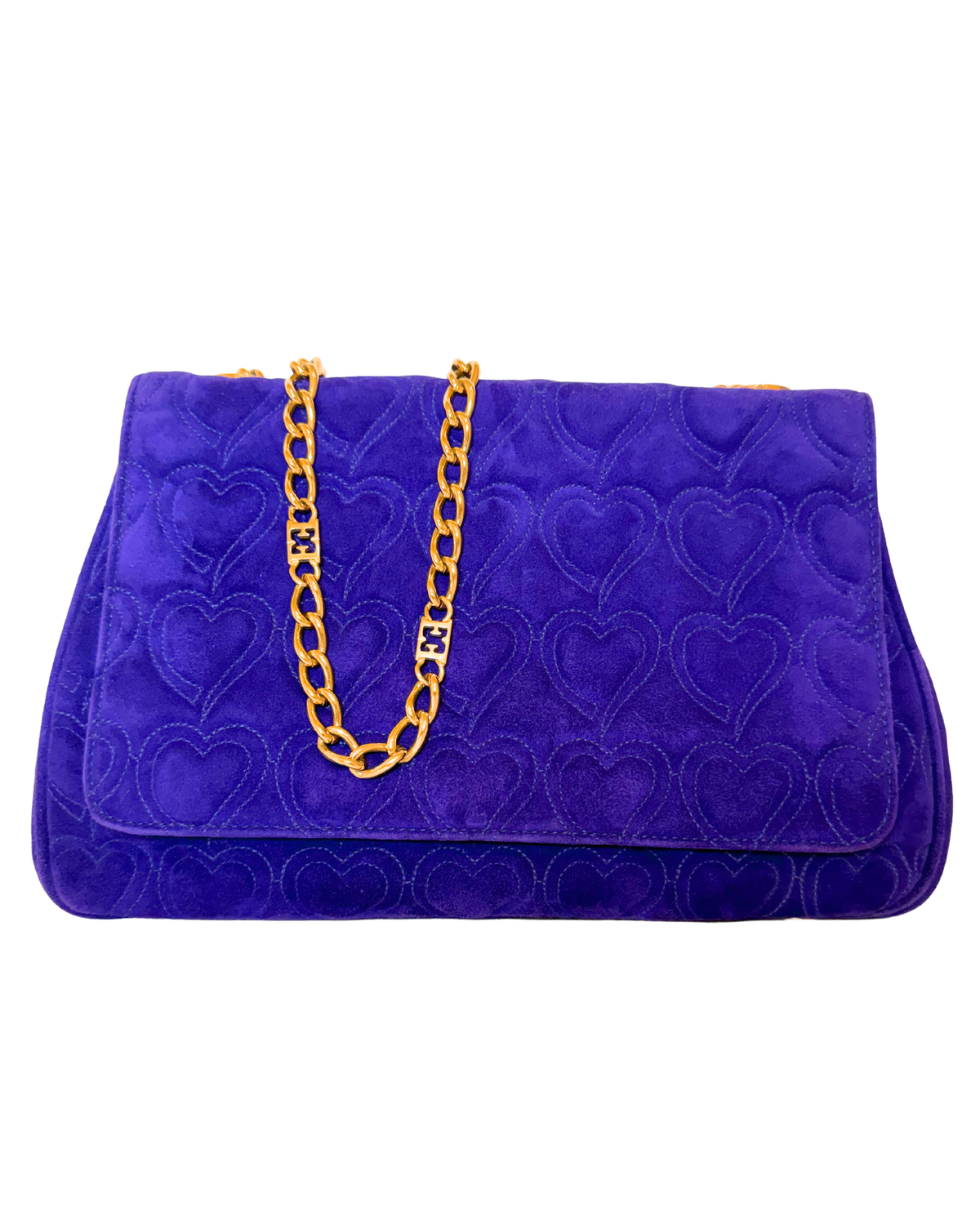 Escada Suede Shoulder Bag, Purple