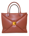Valentino Brown Leather Shopping Bag
