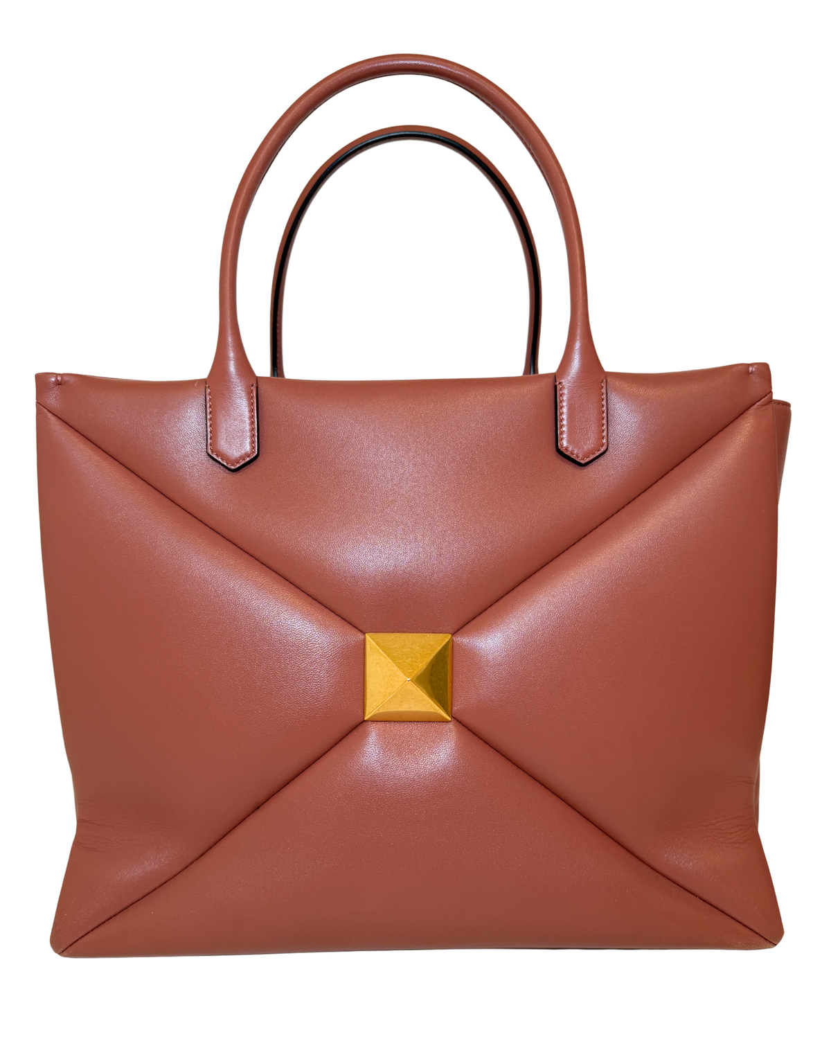 Valentino Brown Leather Shopping Bag