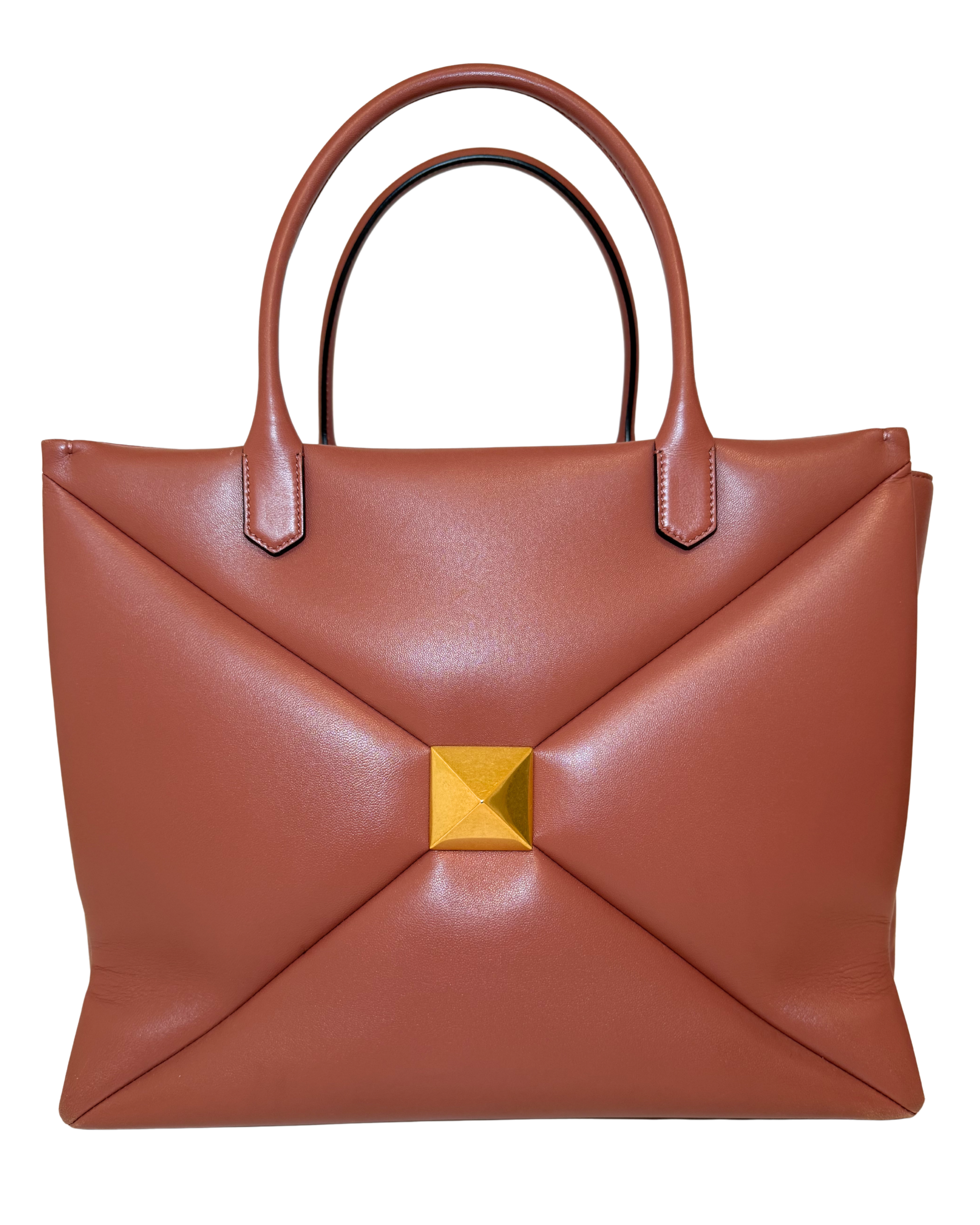 Valentino Brown Leather Shopping Bag