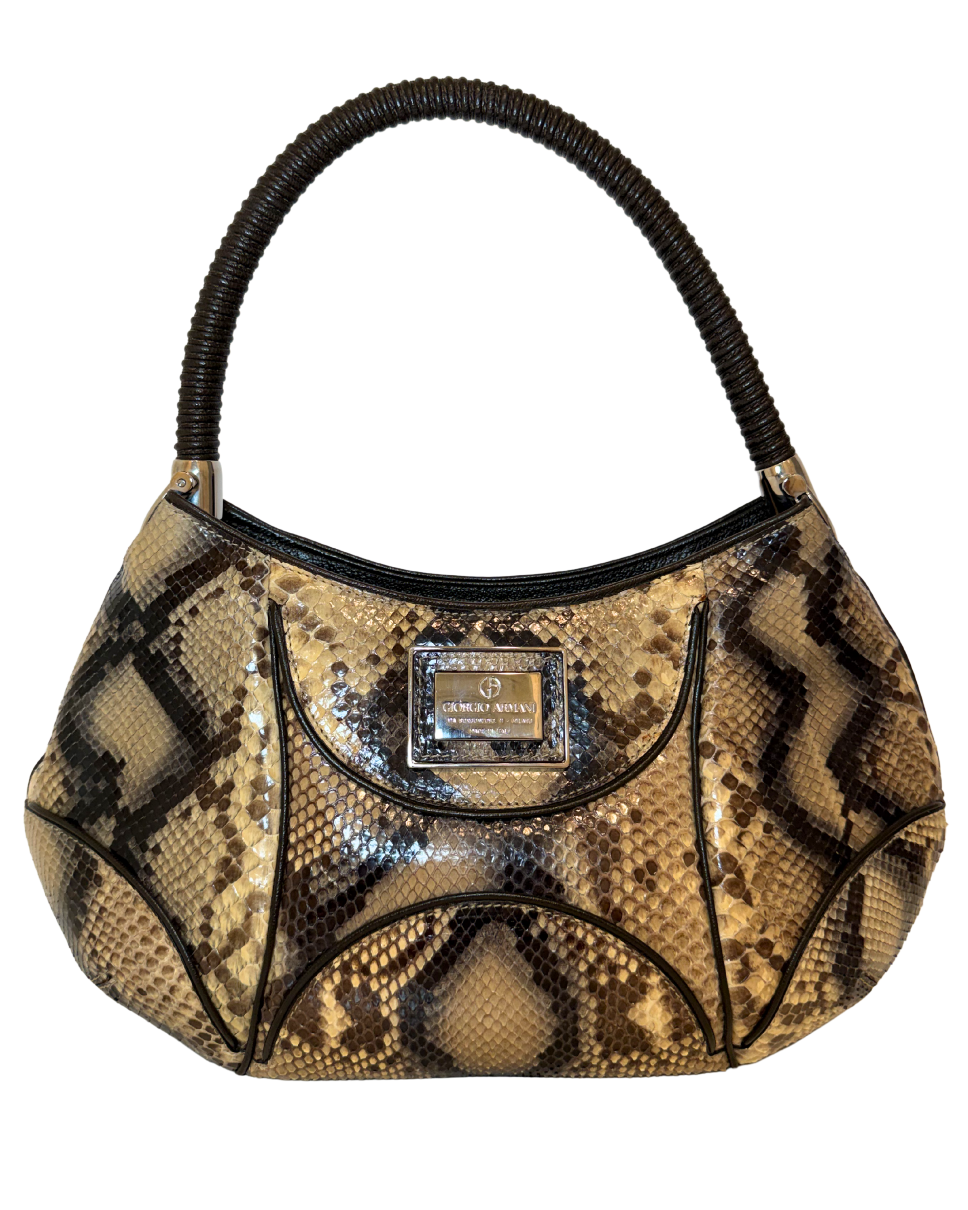 Giorgio Armani Snakeskin Shoulder Bag