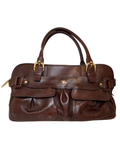 Burberry Leather Shoulder Bag, Burgundy