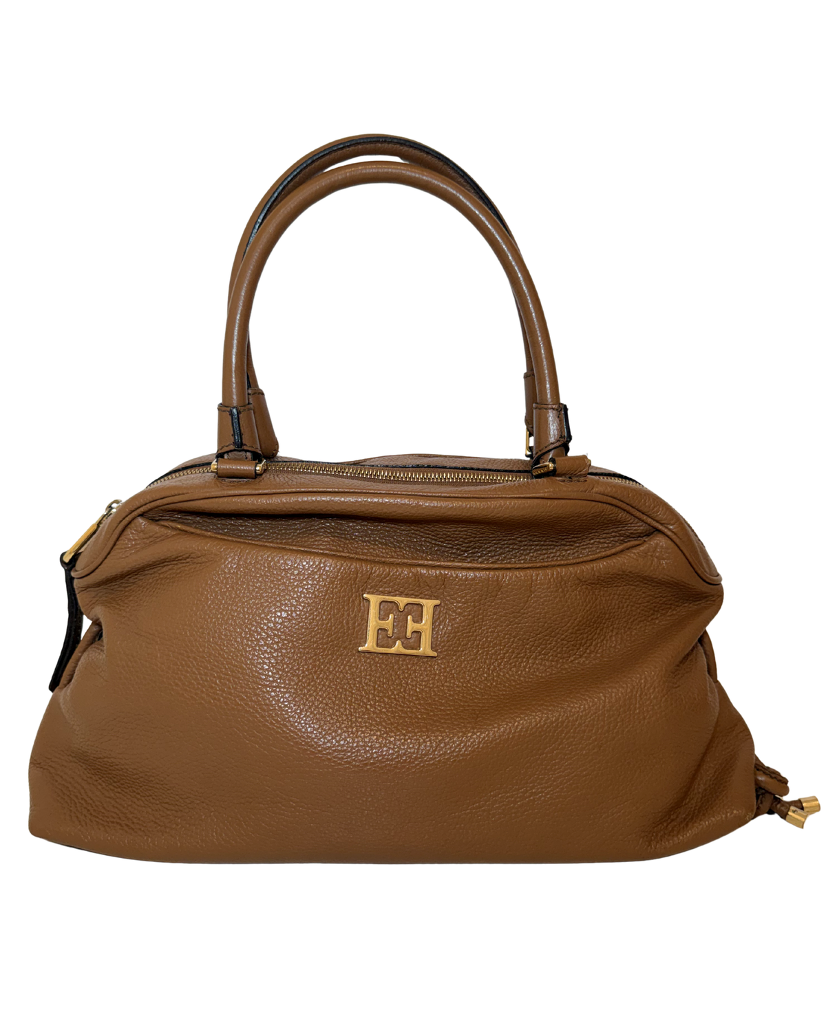 Escada Leather Top Handle Bag, Brown
