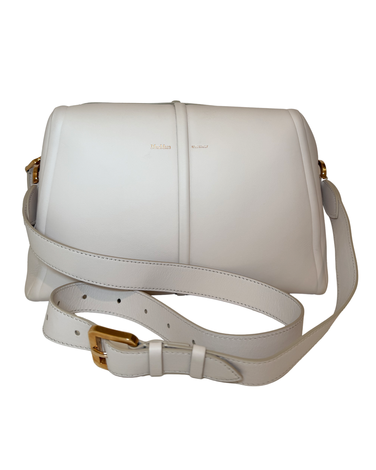 MaxMara Leather Shoulder Bag, Cream