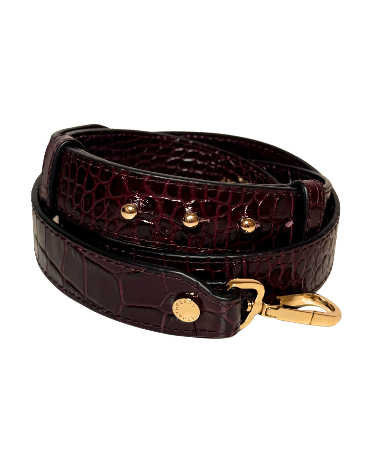 Strathberry Embossed Leather Midi, Burgundy