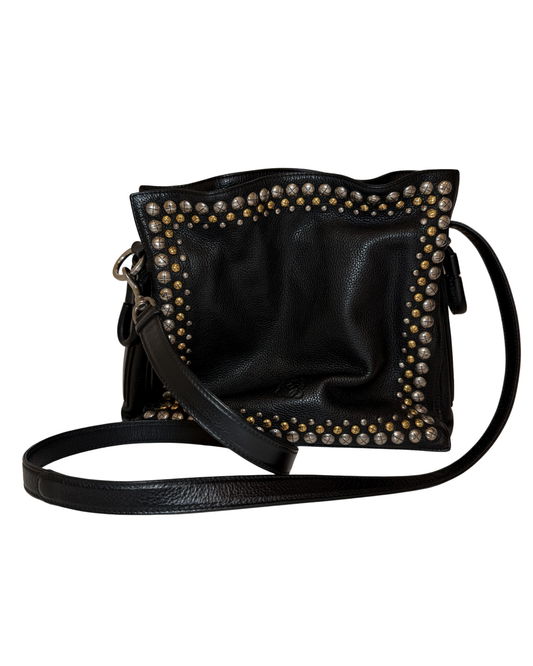 Loewe Studded Leather Bag, Black w/ Hardware