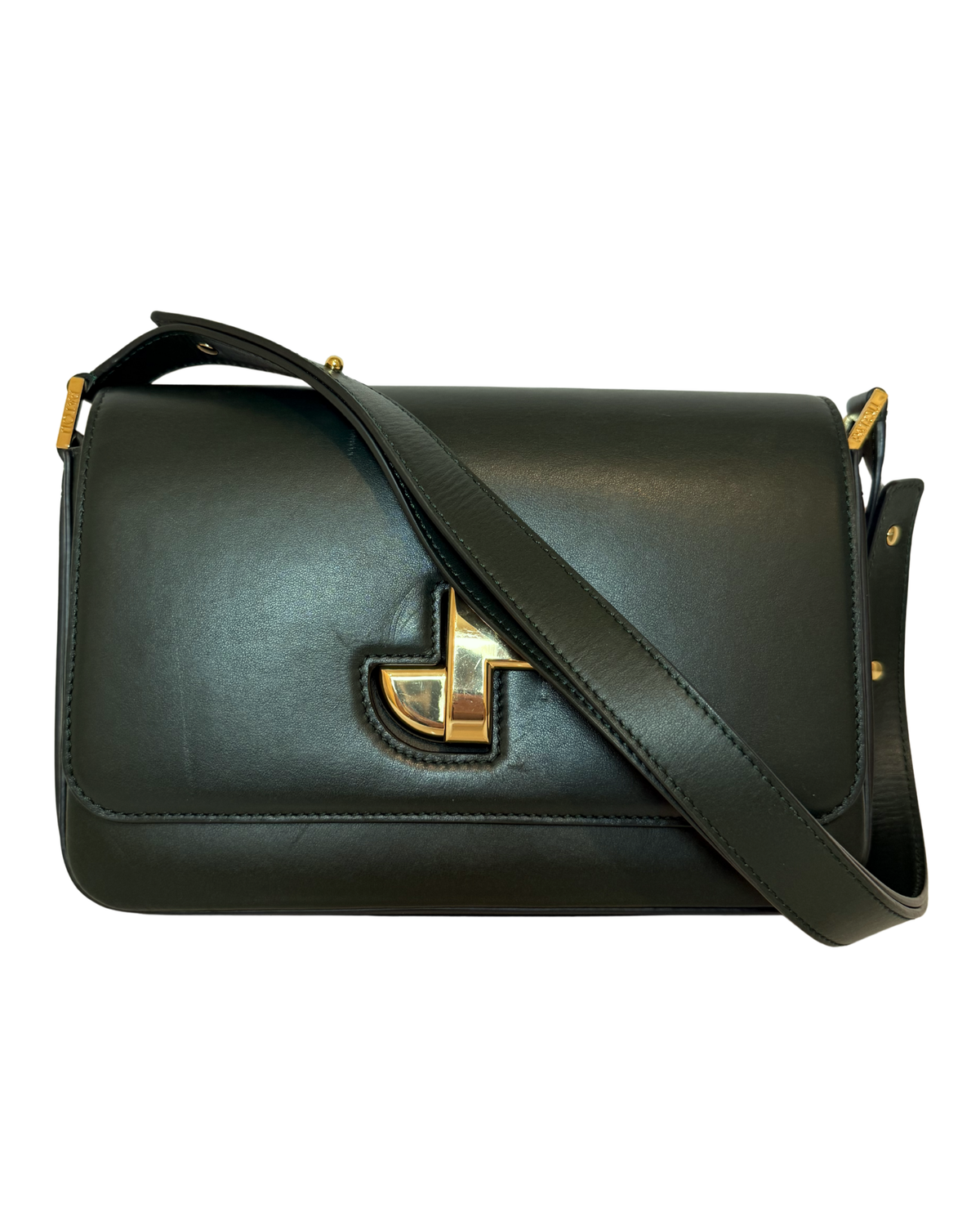 Patou Leather Shoulder Bag, Green