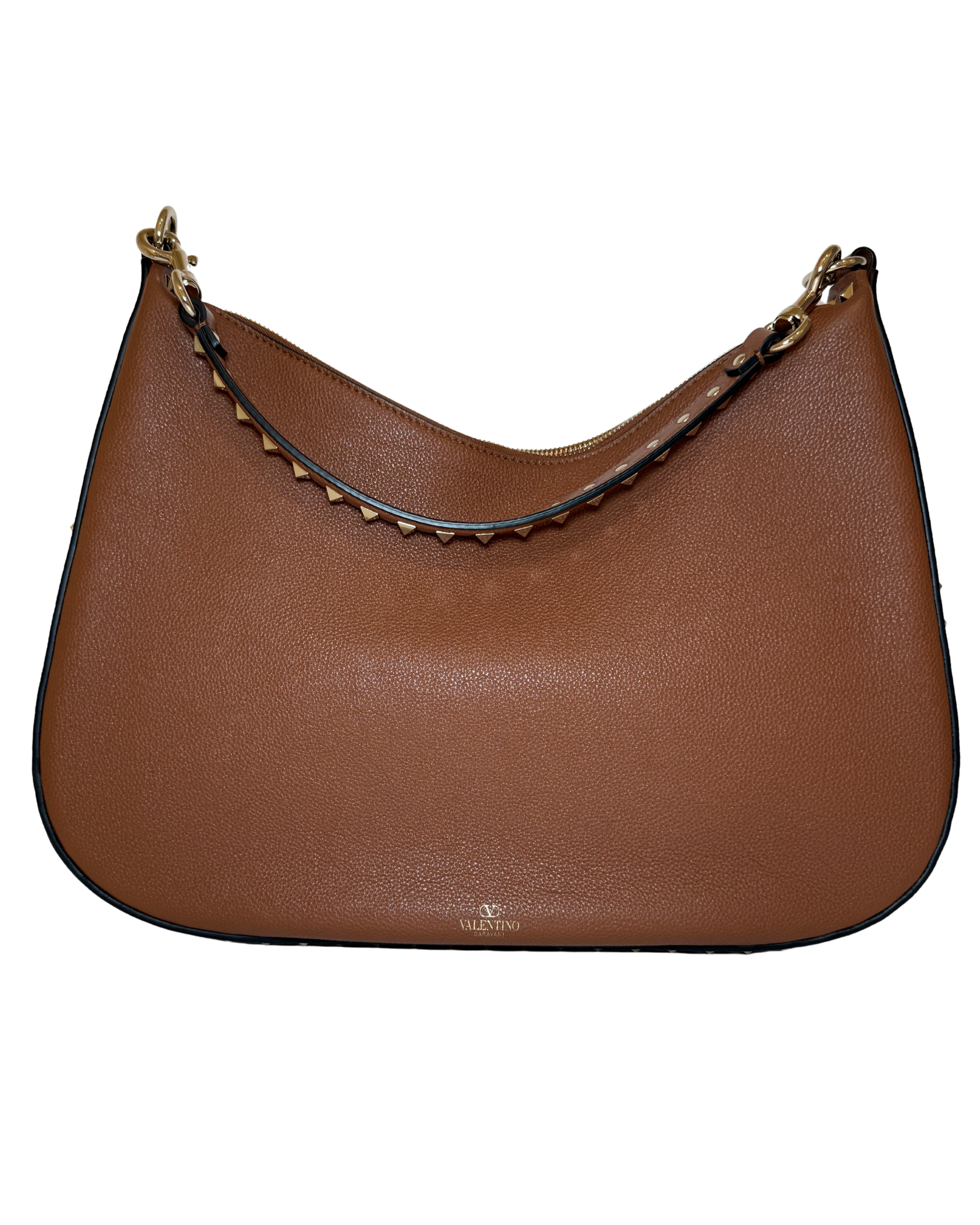 Valentino Rockstud Hobo, Brown