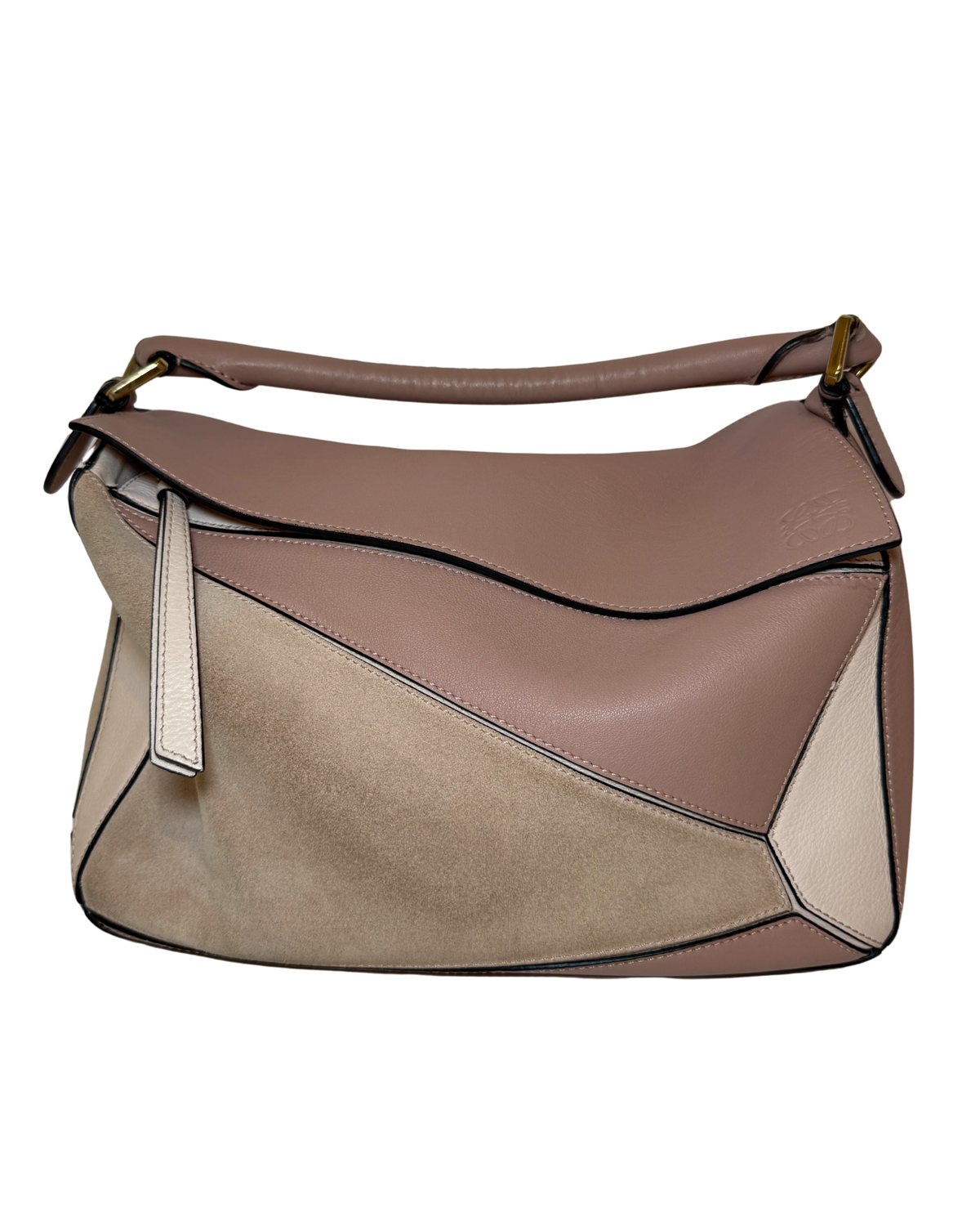 LOEWE Leather & Suede Puzzle Bag, Medium