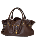 Celine Leather Abbey 2023, Brown, L