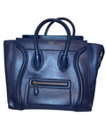 Celine Luggage Tote, Mini, Blue