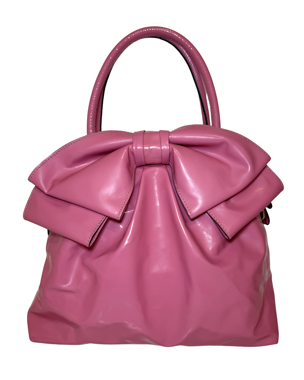 Valentino Pink Patent Bow Tote