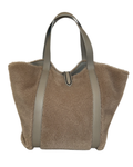 Brunello Cucinello Shearling Tote, Taupe