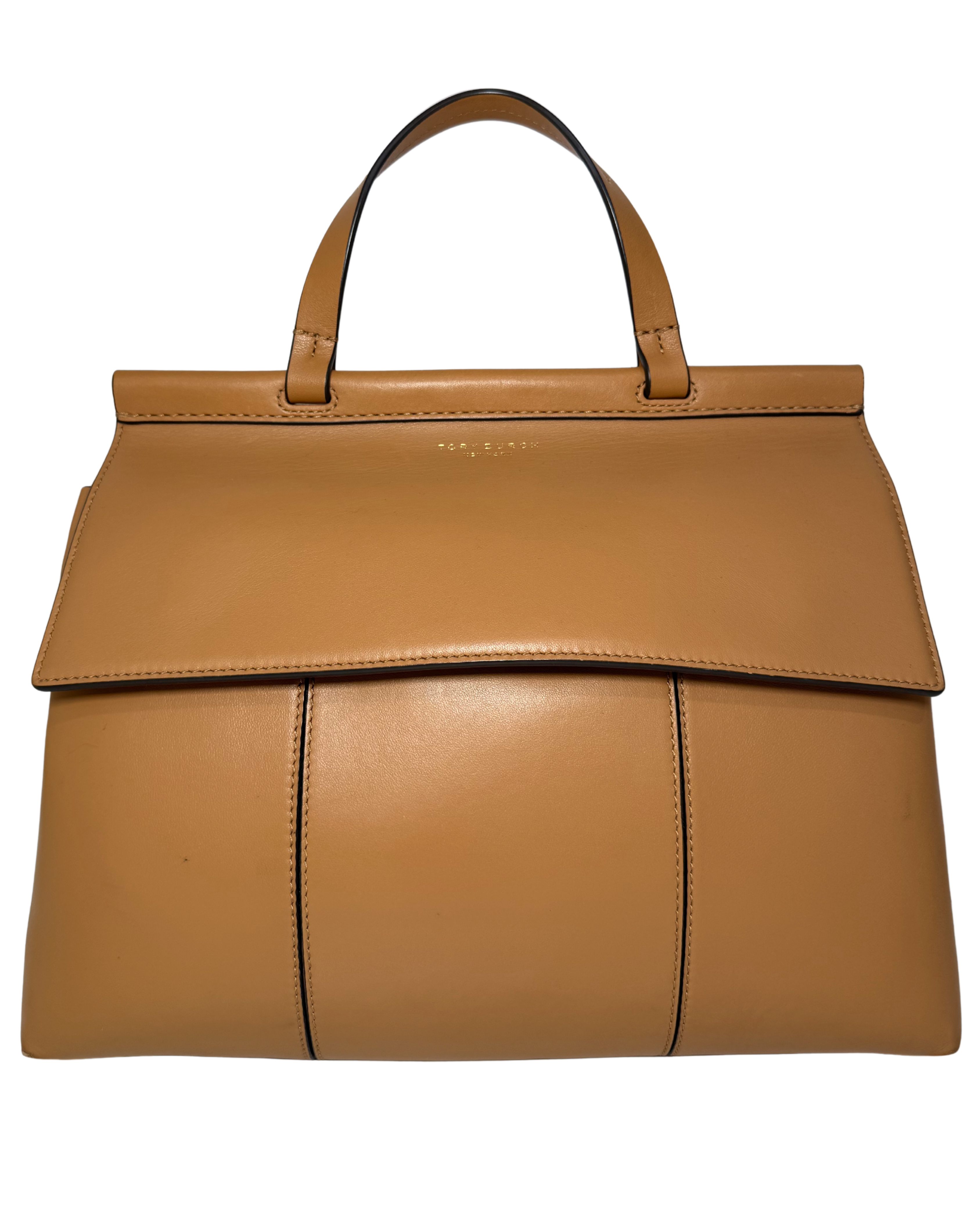 Tory Burch, brown leather top handle