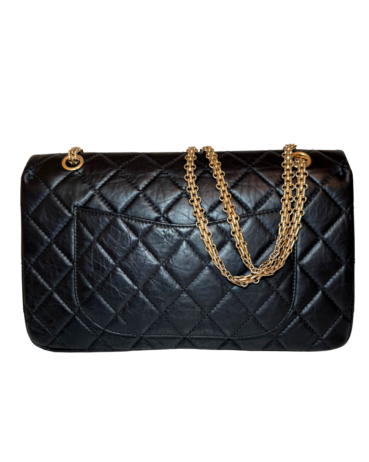 Chanel Reissue Double Flap Bag, Large, Black w/ Gold