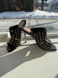 Alexander McQueen Stiletto Sandals w/ Studs, 37, Black