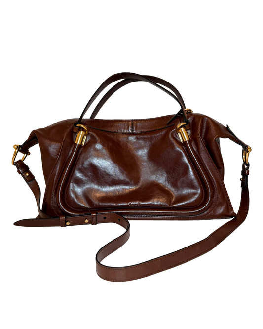 Chloé Brown Leather Satchel with Strap