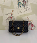 Chanel Double Flap, Black Caviar, 2012