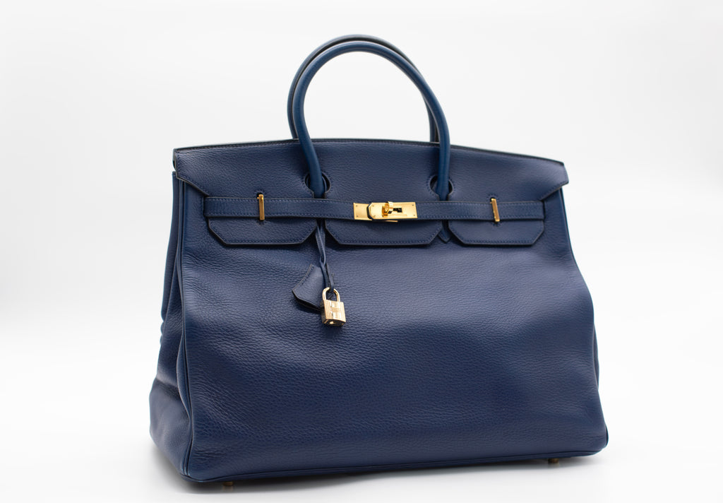 Hermès Clemence Birkin 35, Navy